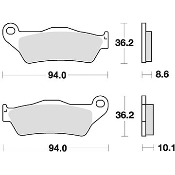 

Braking brzdové destičky (semi-metalická směs SM1) (2ks) M501-153