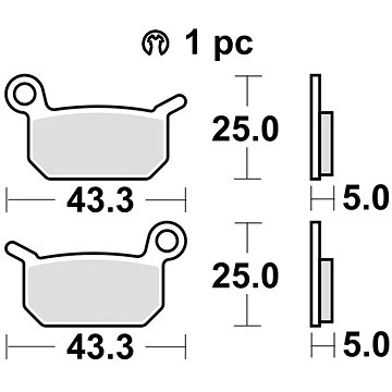 

Braking brzdové destičky (sinterová směs CM44) (2ks) M501-259