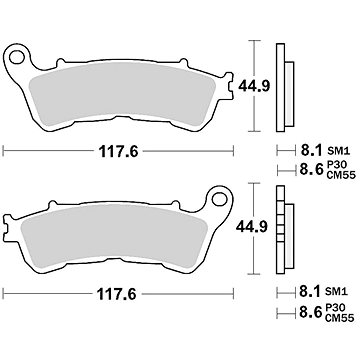 

Braking brzdové destičky (sinterová směs CM55) (2ks) M501-227
