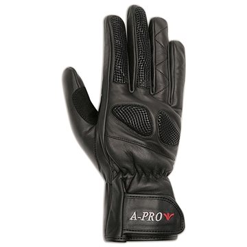 

A-PRO BRONX černé kožené moto rukavice XL