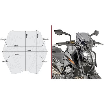 

KAPPA KA7708 kouřové plexi KTM Duke 790 (18-20)