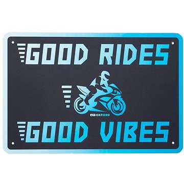 

OXFORD plechová cedule GOOD VIBES modrá/černá, rozměr 30 x 20 cm