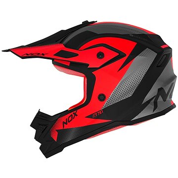 

NOX N761 MX 2024, dětská, neon červená, černá, šedá, velikost S