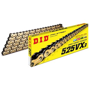 

D.I.D Chain VX série X-Kroužkový řetěz 525VX3 116 L zlatý/černý