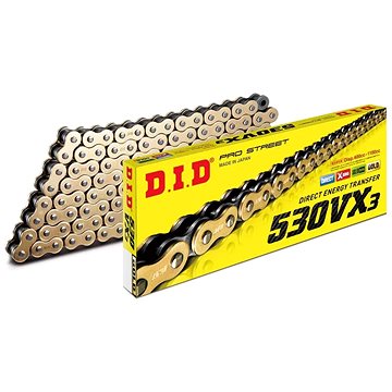 

D.I.D Chain VX série X-Kroužkový řetěz 530VX3 116 L zlatý/černý