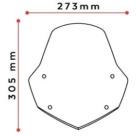 

PUIG Plexi štít NEW. GEN SPORT černý, 305 × 273, 140.3767N
