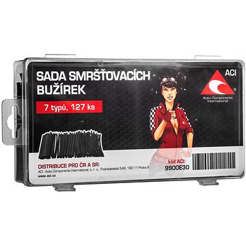 

ACI sada smršťovacích bužírek 127 ks (černá), max 125 °C, max 600 V
