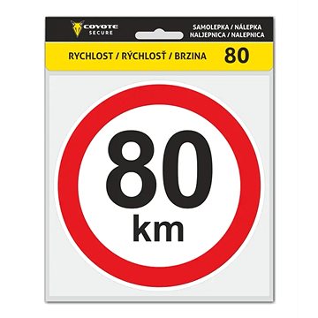 

COYOTE SECURE Samolepka rychlost 80km
