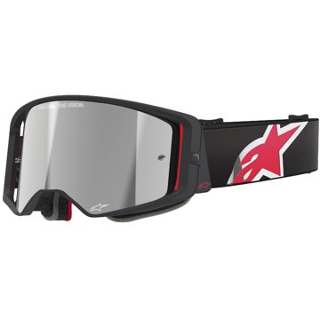 

ALPINESTARS brýle SUPERTECH CORP 2025, černá/červená, zrcadlové stříbrné plexi