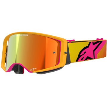

ALPINESTARS brýle SUPERTECH CORP 2025, žlutá/růžová, zrcadlové červené plexi