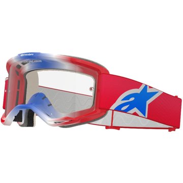 

ALPINESTARS brýle VISION 5 CORP 2025, červená/bílá/modrá, čiré plexi