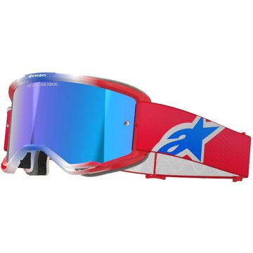 

ALPINESTARS brýle VISION 5 CORP 2025, červená/bílá/modrá, zrcadlové modré plexi