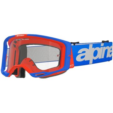 

ALPINESTARS brýle VISION 8 WORDMARK 2025, modrá/oranžová, čiré plexi