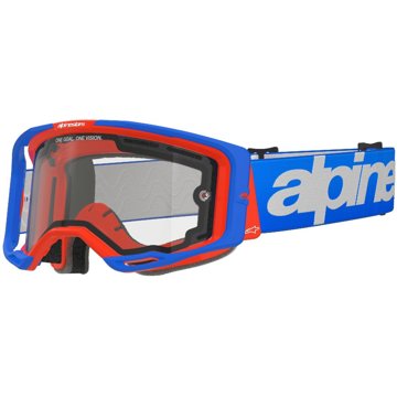 

ALPINESTARS brýle VISION 8 WORDMARK 2025, modrá/oranžová, dvojité antifog čiré plexi