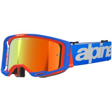 

ALPINESTARS brýle VISION 8 WORDMARK 2025, modrá/oranžová, zrcadlové červené plexi