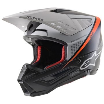 ALPINESTARS přilba S-M5 RAYON, 2023, černá/bílá/oranžová fluo/matná, vel. 2XL