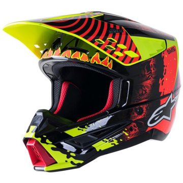 ALPINESTARS přilba S-M5 SOLAR FLARE, 2023, žlutá fluo/červená fluo/černá, vel. XL