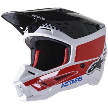 ALPINESTARS přilba S-M5 SPEED, 2023, bílá/tmavá modrá/červená lesklá, vel. 2XL