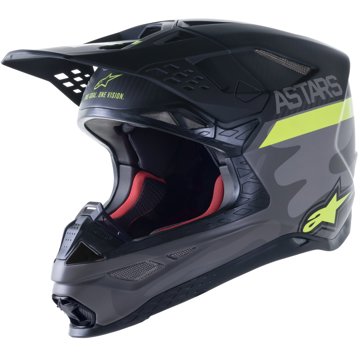 ALPINESTARS přilba SUPERTECH S-M10 limitovaná edice AMS, šedá/bílá/žlutá/černá, vel. XL