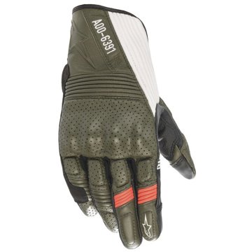 ALPINESTARS rukavice KEI kolekce DIESEL JEANS, zelené/černé/červené/bílé, vel. 2XL