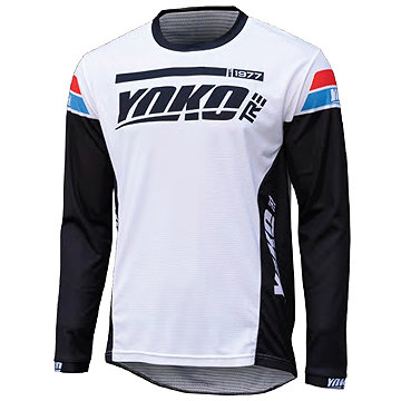 YOKO Motokrosový dres TRE, bílo/černý, vel. L