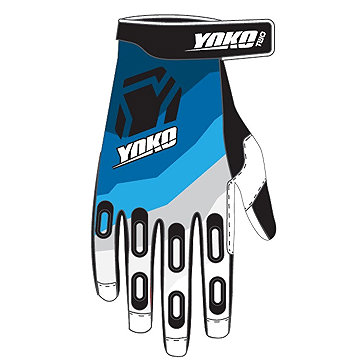 YOKO Motokrosové rukavice TWO, černo/bílo/modré, vel. XXL (11)