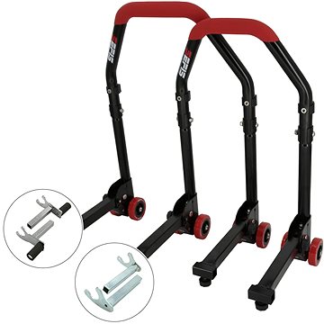 

SEFIS M20 sklopný univerzální moto stojan přední a zadní set - 2v1 / háky