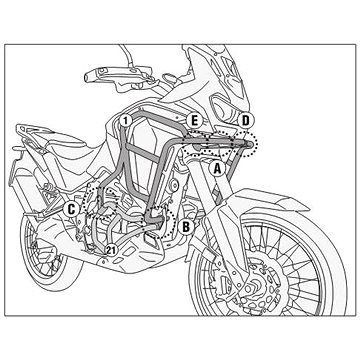 

KAPPA KNH1205 horní padací rám HONDA CRF1100L Africa Twin Adventure Sports (24)