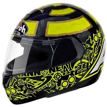 

AIROH SPEED FIRE ONE SPON17 - integrální žlutá moto helma , XXL