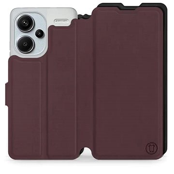 

Mobiwear Soft Touch flip pro Xiaomi Redmi Note 13 Pro Plus 5G - Bordové & Černé