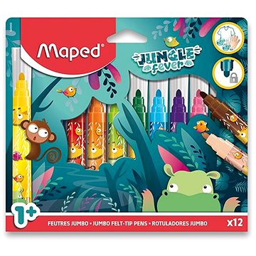

MAPED Jungle Fever Jumbo, 12 barev