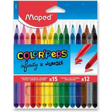 

MAPED Jungle fixy 12 ks + Infinity pastelky 15 ks