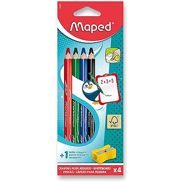 

MAPED na bílé tabule, stíratelné za sucha, 4 barvy