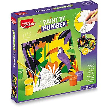 

MAPED Paint by number - Tukan a motýl