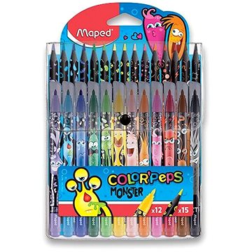 

MAPED Color´Peps Monster, 12 barev + 15 ks pastelek