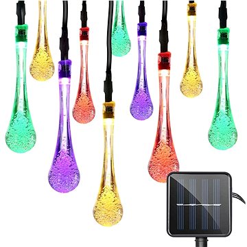 

LEDSolar 20 vánoční solární řetěz kapky multicolor, iPRO, 2W, barevné