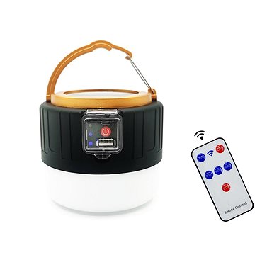 

LED solární kempingové světlo s USB černé, iPRO, 3 W, neutrální bílá