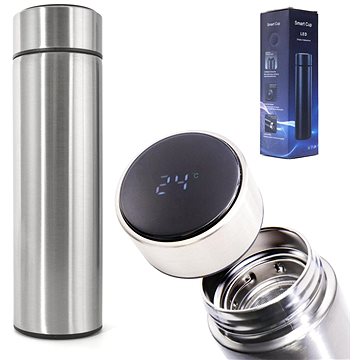 

MG Smart Cup digitální termoska 500 ml, stříbrná