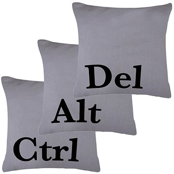 

Daklos Ctrl Alt Del polštáře - 40 cm x 40 cm - tmavě šedý set 3ks