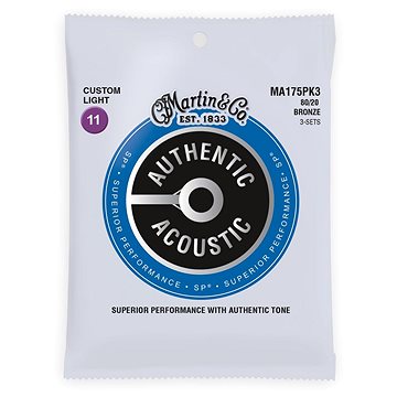 

MARTIN Authentic SP 80/20 Bronze Custom Light - 3 Packs