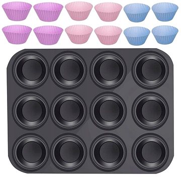 

Ruhhy Teflonová forma na muffiny s košíčky 12 ks