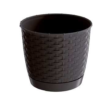 

PROSPERPLAST Květináč RATOLLA ROUND 22 cm, tmavě hnědý