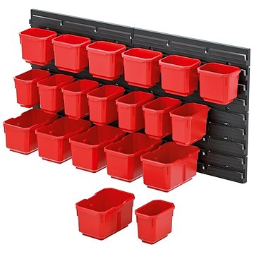 

systém závěsný+20 boxů na nářadí ORDERLINE 800x165x400mm