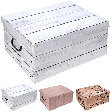 

M.A.T. box úložný 51x37x24cm s víkem, karton mix dekorů