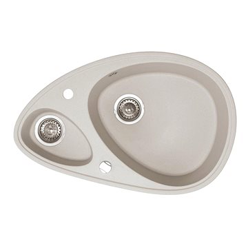 

Metalac oválný šedý dřez s vaničkou X Granit Elipse 780 × 500 mm