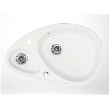

Metalac oválný bílý dřez s vaničkou X Granit Elipse 780 × 500 mm