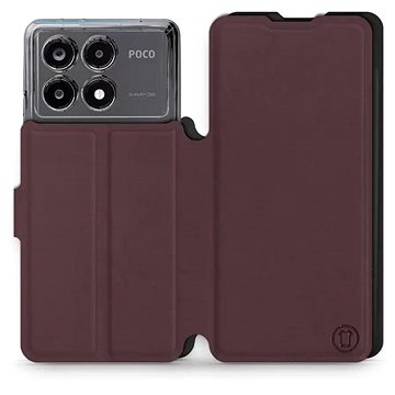 

Mobiwear Soft Touch flip knížkové pro Xiaomi Poco X6 Pro 5G - Bordové & Černé