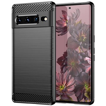 

Carbon Case Flexible silikonový kryt na Google Pixel 7 Pro, černý