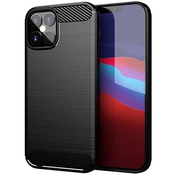 

Carbon Case Flexible silikonový kryt na iPhone 12 mini, černý