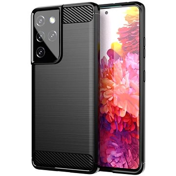 

Carbon Case Flexible silikonový kryt na Samsung Galaxy S21 Ultra 5G, černý